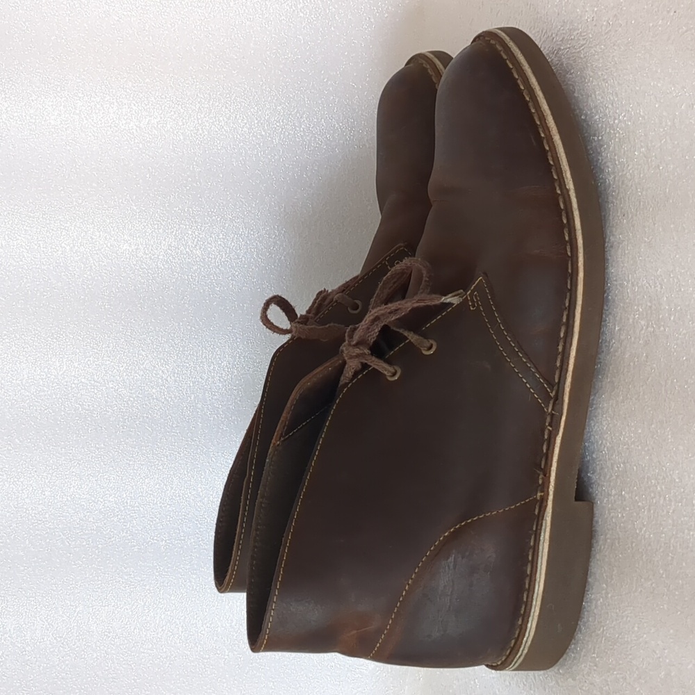 Clarks Mens Shoes Brown Size 10.5 Leather Desert Trek Chukka Comfort Boots